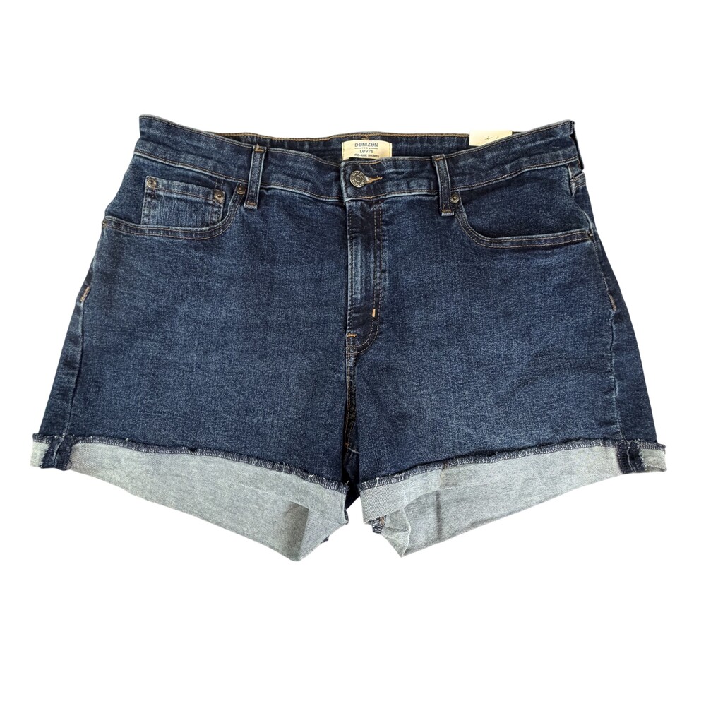 Denizen From Levi's Shorts Womens 14 Blue Denim Cutoff Mid Rise 4" Inseam